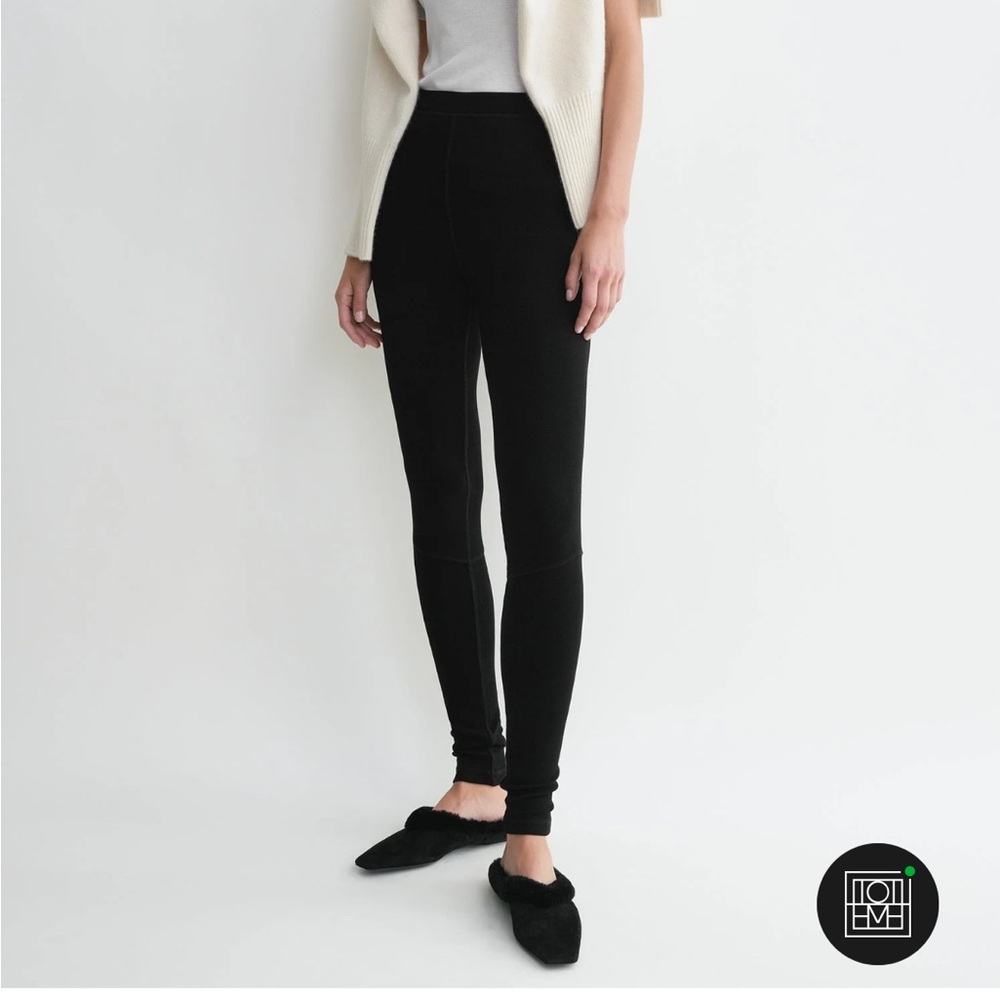 Toteme Black Leggings Tailored Fit Versatile Design